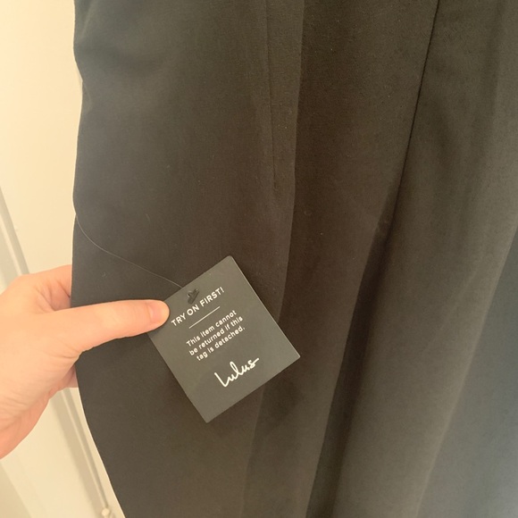 Lulus One Shoulder Black Mermaid Formal Dress, Size XL - Picture 7 of 14